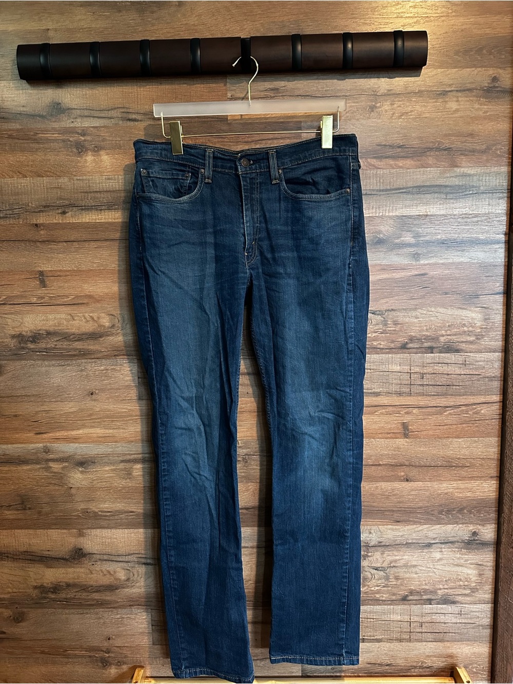 Men’s Levi’s 514 Slim Straight Dark Wash Stretch Jeans 34x34